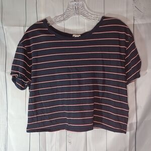 Garage striped crop top